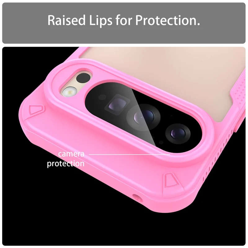 For Google Pixel 10 Pro XL Case Hybrid Frosted Phone Back Cover - Pink