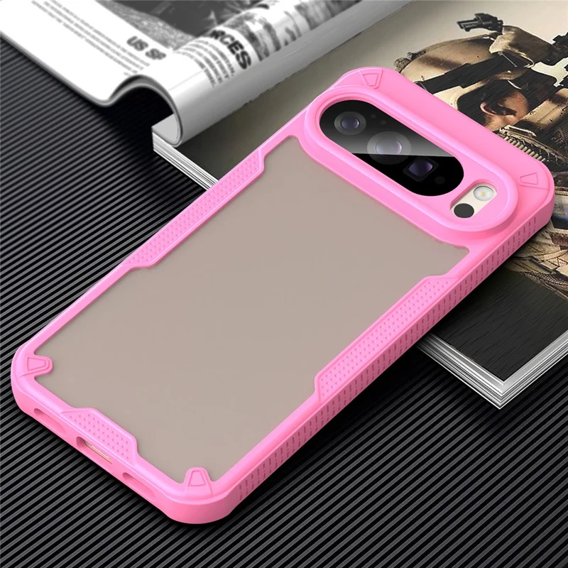 For Google Pixel 10 Pro XL Case Hybrid Frosted Phone Back Cover - Pink