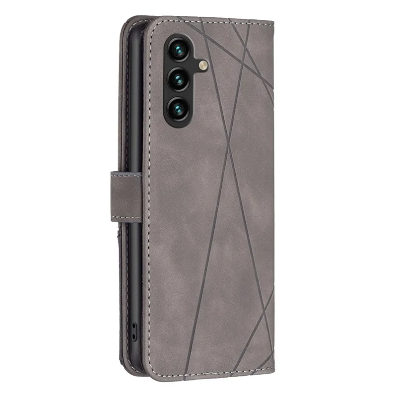 BINFEN COLOR for Samsung Galaxy A14 5G / A14 4G Wallet Case Magnetic Clasp Leather Phone Stand Cover - Grey