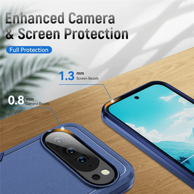 For Google Pixel 10 / 10 Pro Case PC + TPU Military Grade Drop Protective Phone Cover - Blue