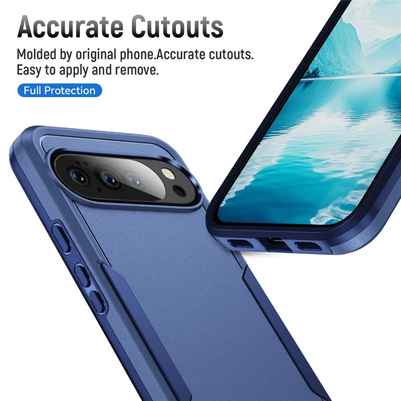 For Google Pixel 10 / 10 Pro Case PC + TPU Military Grade Drop Protective Phone Cover - Blue