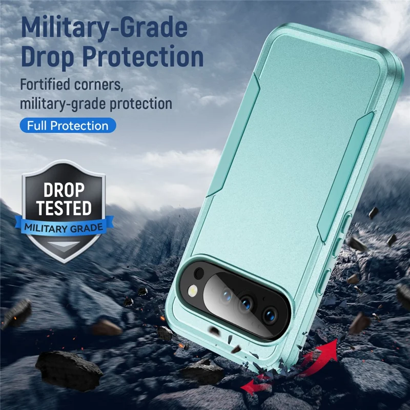 For Google Pixel 10 Pro XL Case PC + TPU Military Grade Drop Protective Phone Cover - Green