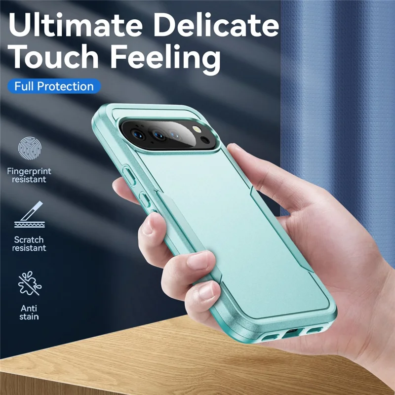 For Google Pixel 10 Pro XL Case PC + TPU Military Grade Drop Protective Phone Cover - Green