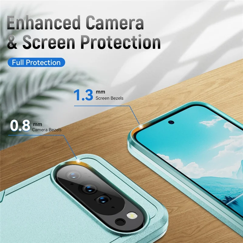 For Google Pixel 10 Pro XL Case PC + TPU Military Grade Drop Protective Phone Cover - Green
