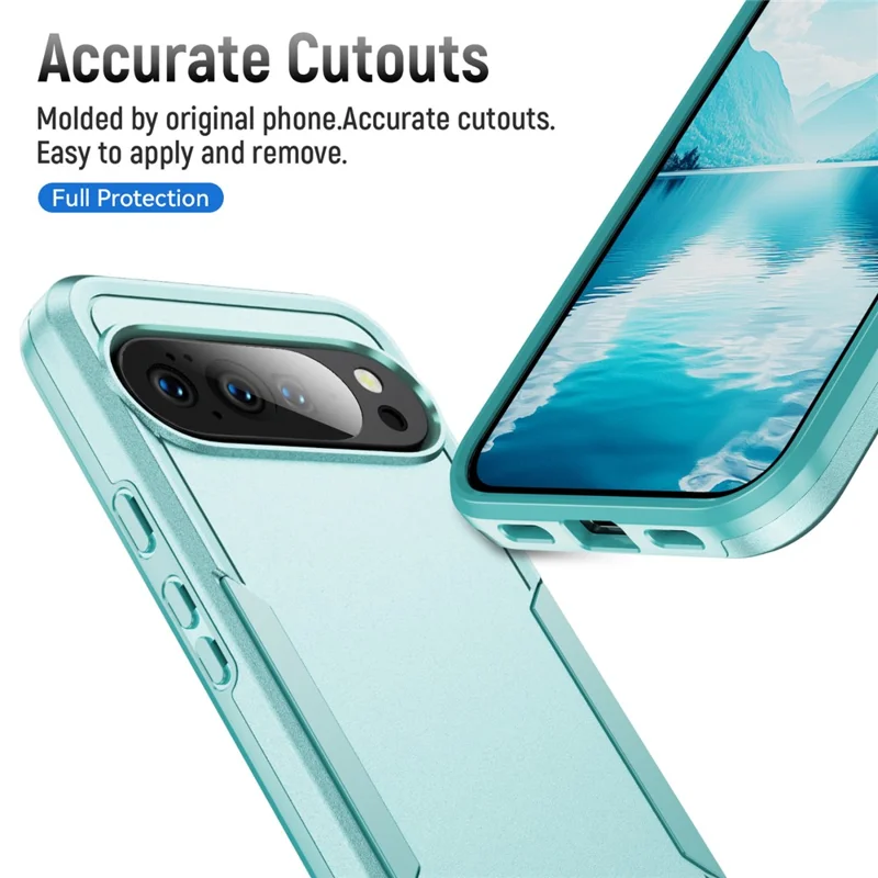 For Google Pixel 10 Pro XL Case PC + TPU Military Grade Drop Protective Phone Cover - Green