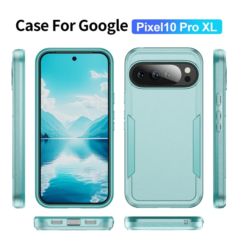 For Google Pixel 10 Pro XL Case PC + TPU Military Grade Drop Protective Phone Cover - Green