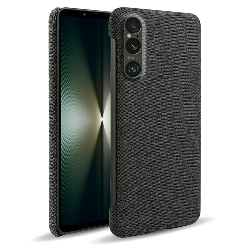 For Sony Xperia 1 VII Phone Case Cloth Texture Anti-Scratch Protective PC Back Cover - Black