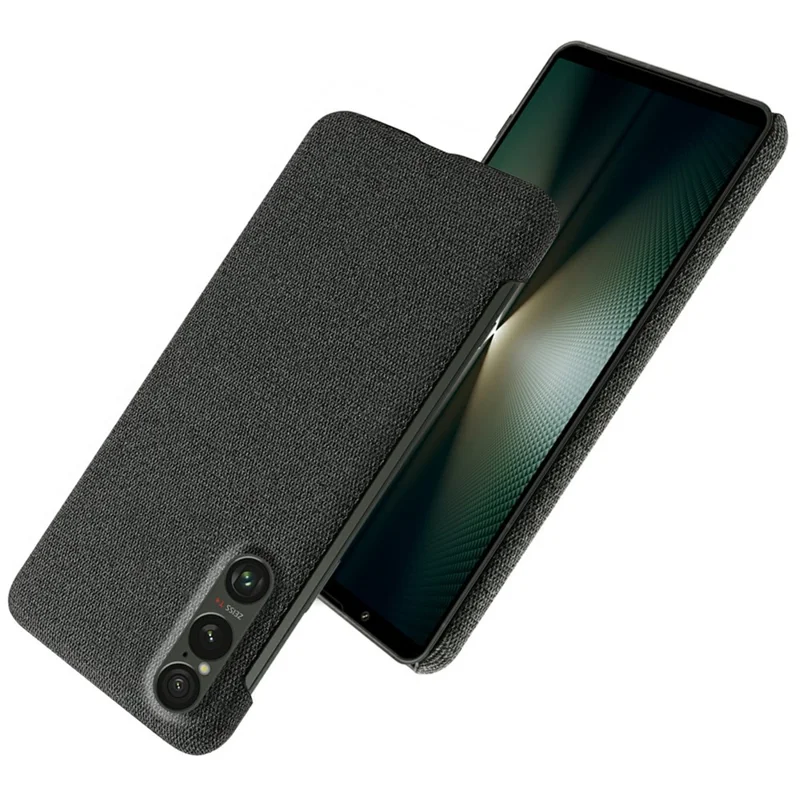 For Sony Xperia 1 VII Phone Case Cloth Texture Anti-Scratch Protective PC Back Cover - Black
