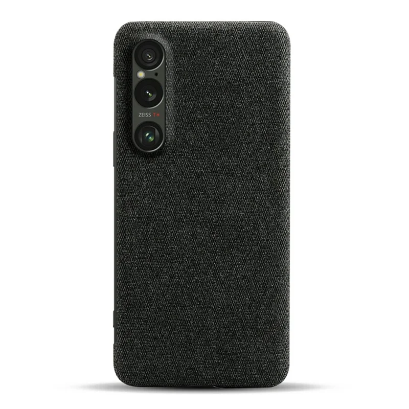For Sony Xperia 1 VII Phone Case Cloth Texture Anti-Scratch Protective PC Back Cover - Black