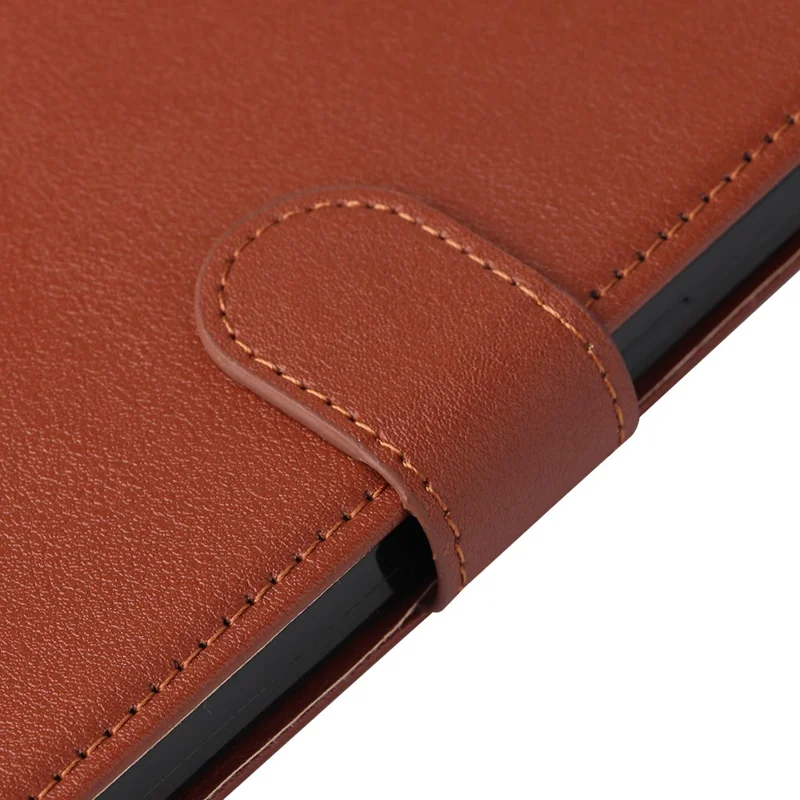 Phone Case For Oppo A5 Pro 5G (Global) / 4G (Global) / A5 Energy 5G (China) , Wallet Stand View PU Leather Cover with Wrist Strap - Brown