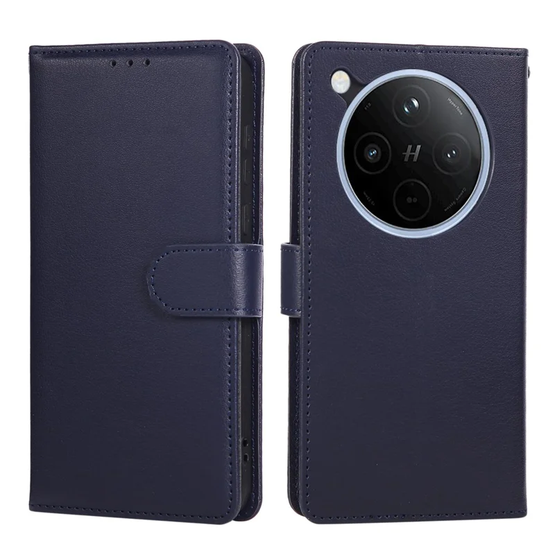 Étui portefeuille pour Oppo Find X8 5G avec support, housse de téléphone en cuir PU avec dragonne - Bleu