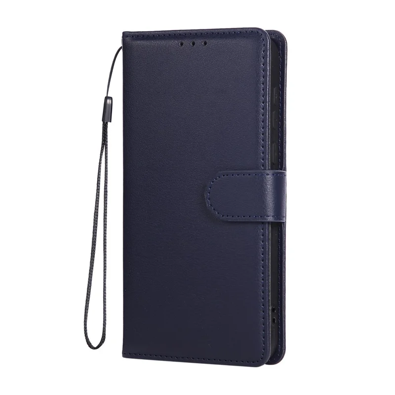 Étui portefeuille pour Oppo Find X8 5G avec support, housse de téléphone en cuir PU avec dragonne - Bleu