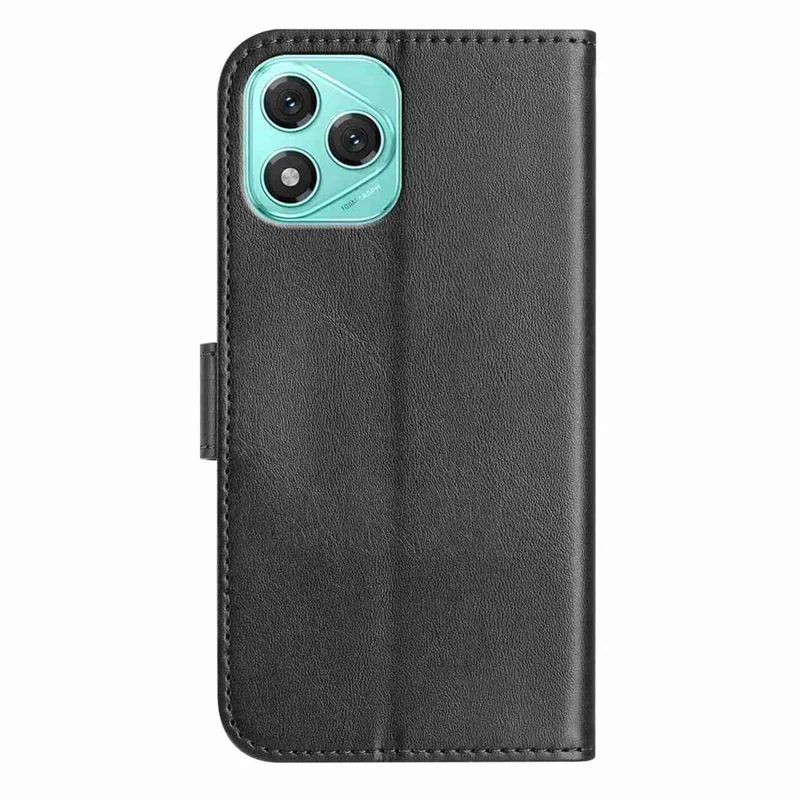 Stand Case for Honor 400 Lite 5G PU Leather Wallet Phone Cover S Shape Stitching Design with Strap - Black