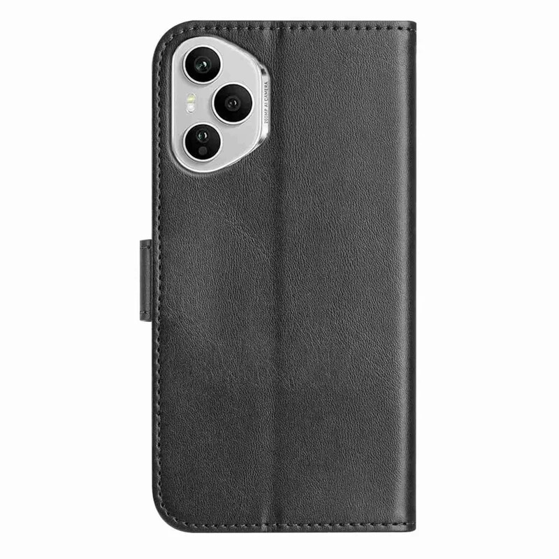 Stand Case for Honor 400 Pro 5G (Global)G PU Leather Wallet Phone Cover S Shape Stitching Design with Strap - Black