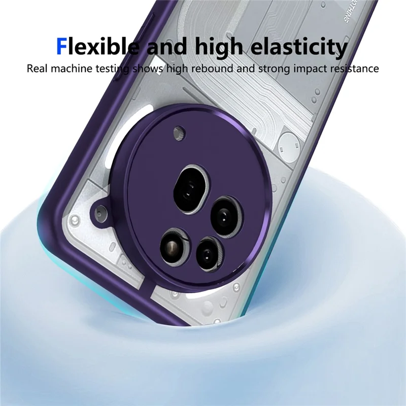 For Nothing Phone (3a) Pro Case Matte Skin Touch Clear PC + TPU Shockproof Phone Back Cover - Purple