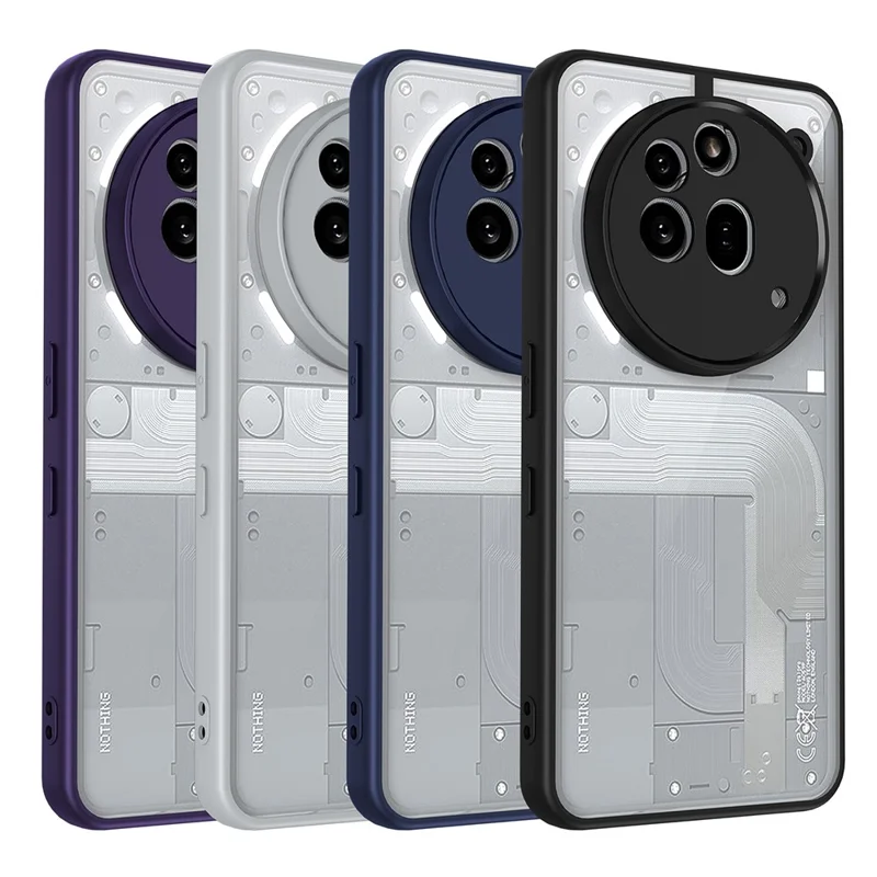 For Nothing Phone (3a) Pro Case Matte Skin Touch Clear PC + TPU Shockproof Phone Back Cover - Purple