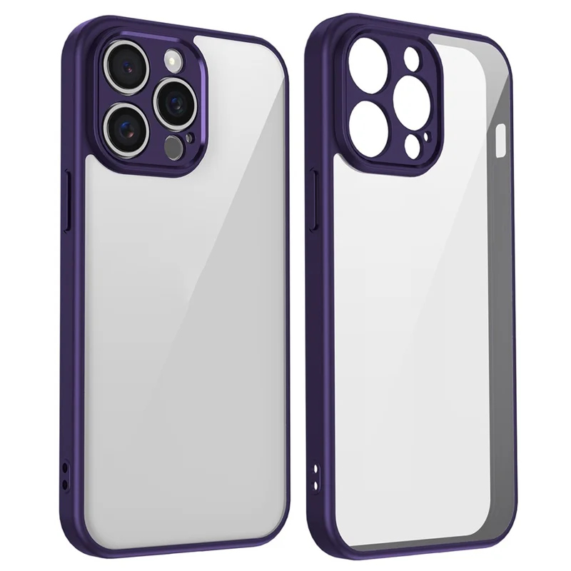 Étui pour iPhone 13 Pro Peau mate Toucher clair PC + TPU Coque de protection - Violet