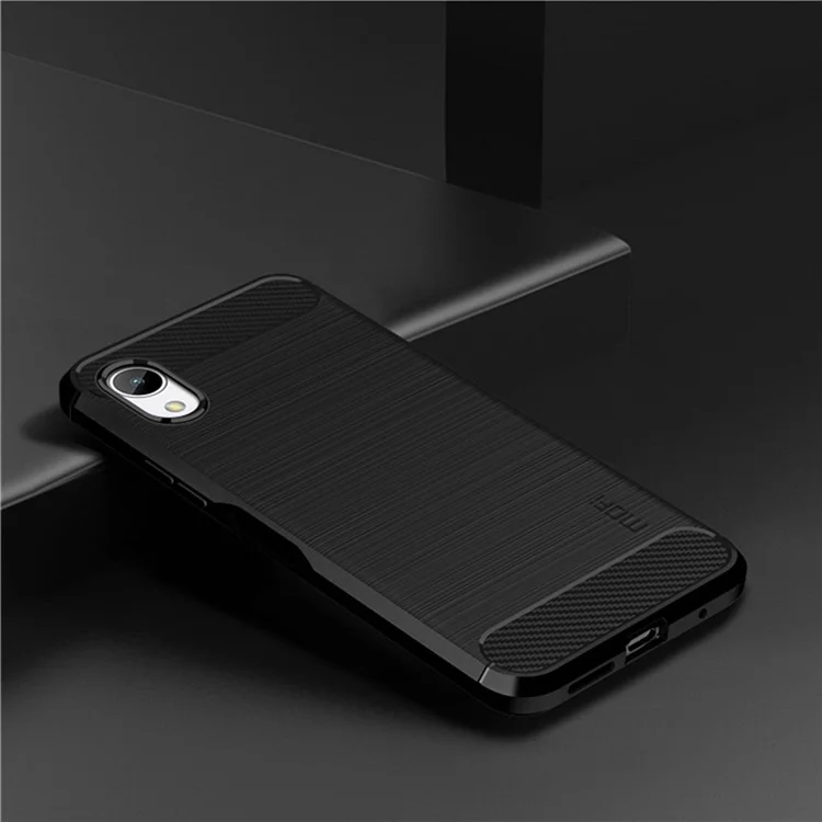Mofi JK TPU Series-1 Для Samsung Galaxy A23e / A22e Текстура Углеродного Волокна Против Печеночных Отпечатков. - Черный