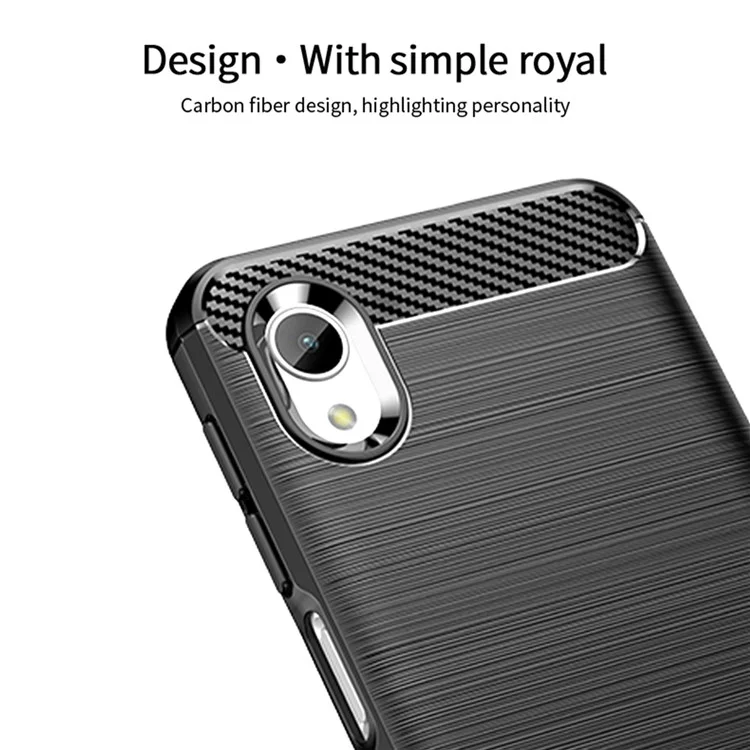 Mofi JK TPU Series-1 Для Samsung Galaxy A23e / A22e Текстура Углеродного Волокна Против Печеночных Отпечатков. - Черный