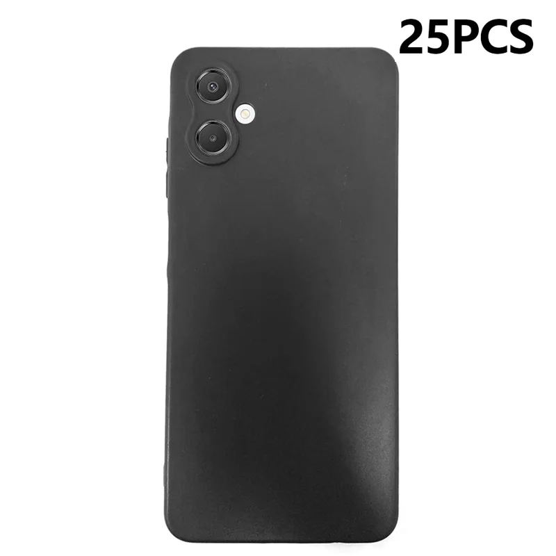 Achat en vrac 25 pièces pour étui Samsung Galaxy A06 5G 1,2 mm Housse de téléphone mate - Noir