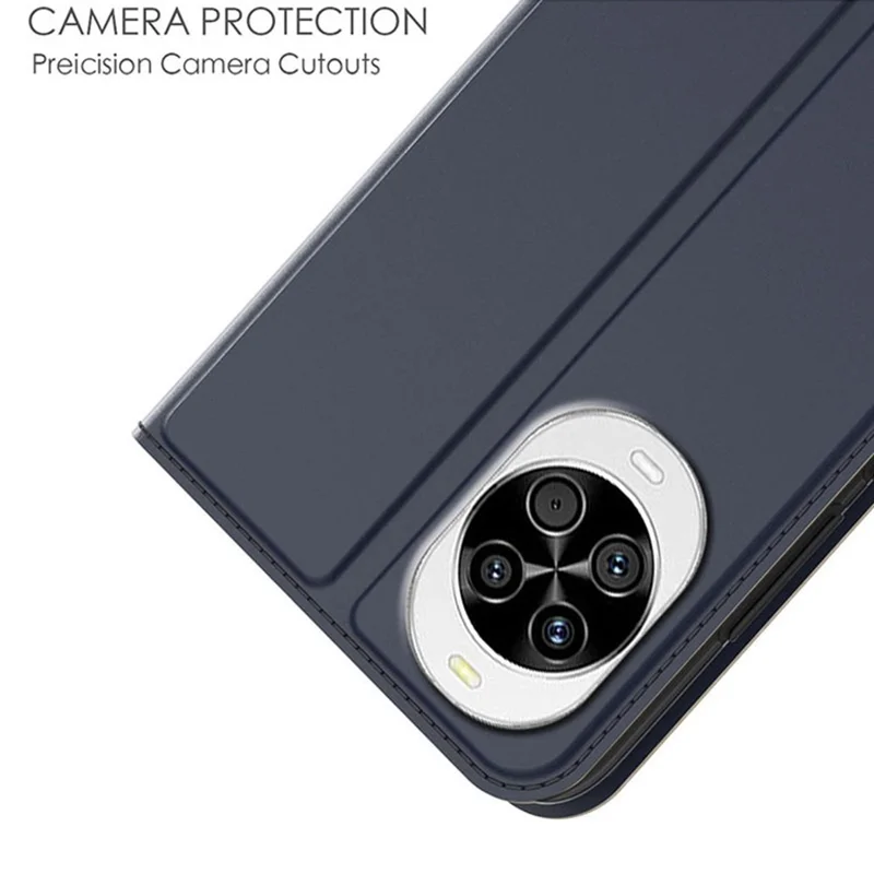 For Huawei nova 14 5G Case PU Leather Phone Cover with Card Holder Stand - Blue