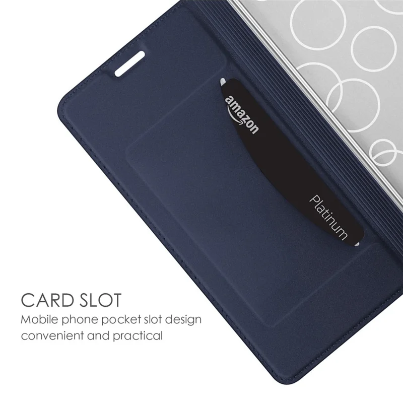 Étui OnePlus Ace 5 Ultra 5G en cuir PU avec support et porte-cartes - Bleu