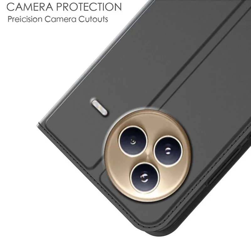 Für Xiaomi Civi 5 Pro 5G Hülle Leder Handyhülle mit Kartenfach Ständer - Schwarz