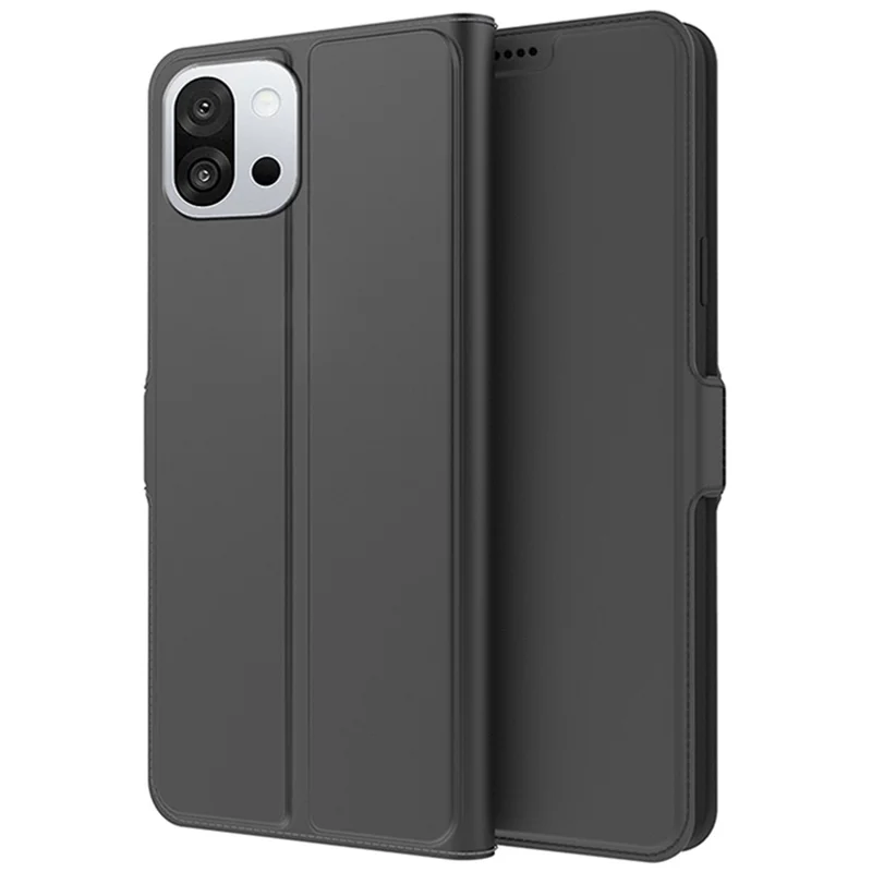 Чехол для OnePlus 13T 5G противоударный с TPU-внутренней оболочкой и кожаной отделкой с отсеком для карт - Черный