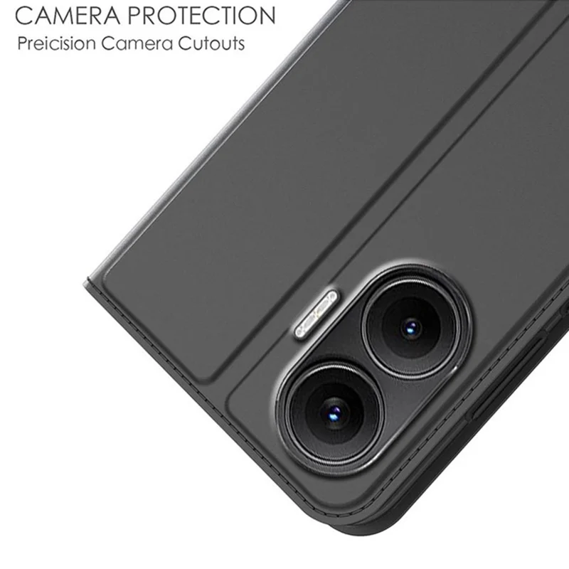 Для Xiaomi Redmi Turbo 4 Pro 5G Чехол кожаный телефонный чехол с держателем для карт - Черный