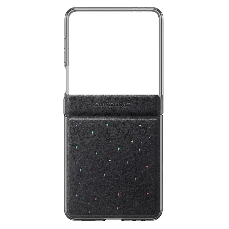 DUX DUCIS STEX Serie per Samsung Galaxy Z Flip7 5G Cover con Motivo a Stelle in Pelle PU + PC per Smartphone