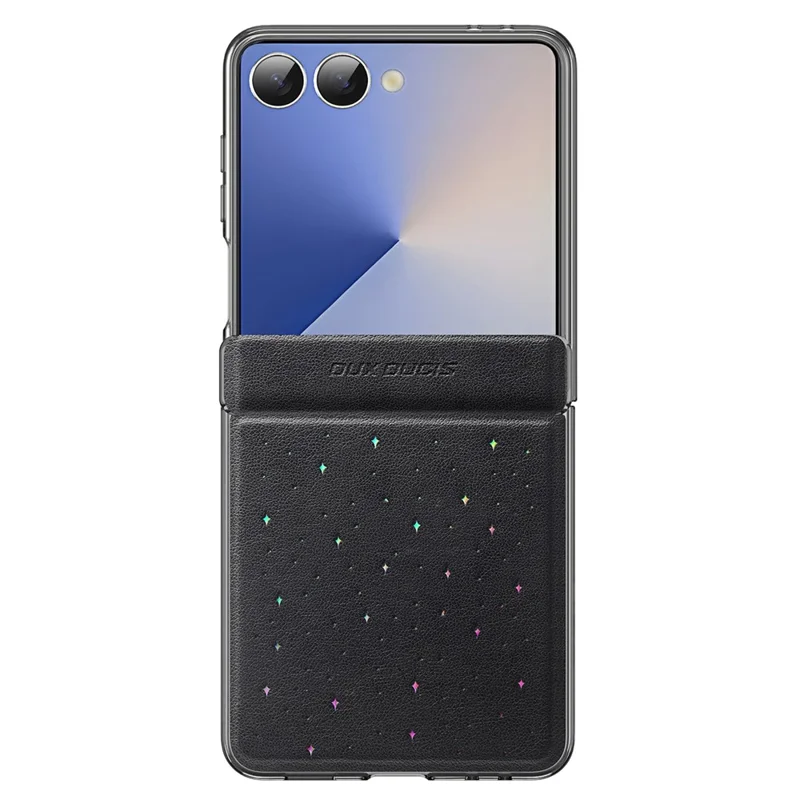 DUX DUCIS STEX Serie per Samsung Galaxy Z Flip7 5G Cover con Motivo a Stelle in Pelle PU + PC per Smartphone