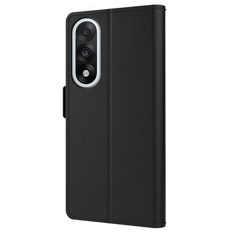 Étui pour OnePlus Ace 5 Ultra 5G Support en Cuir PU Étui de Téléphone Porte-Carte Miroir - Noir