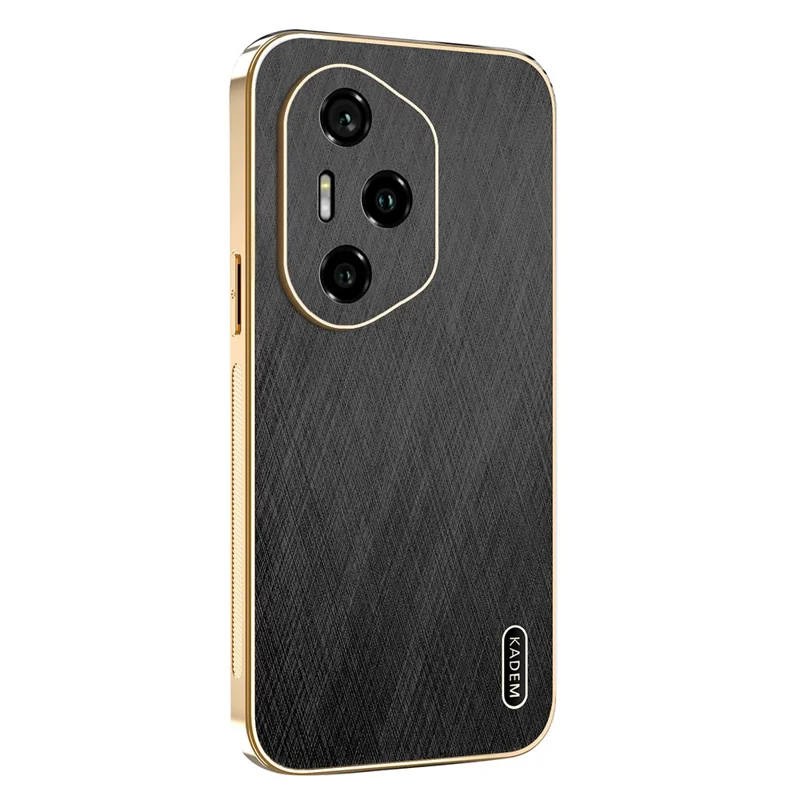 KADEM Pour Honor 400 Pro 5G (Global) Étui Électroplaqué Texture Soyeuse PU + TPU Coque Arrière de Téléphone - Noir