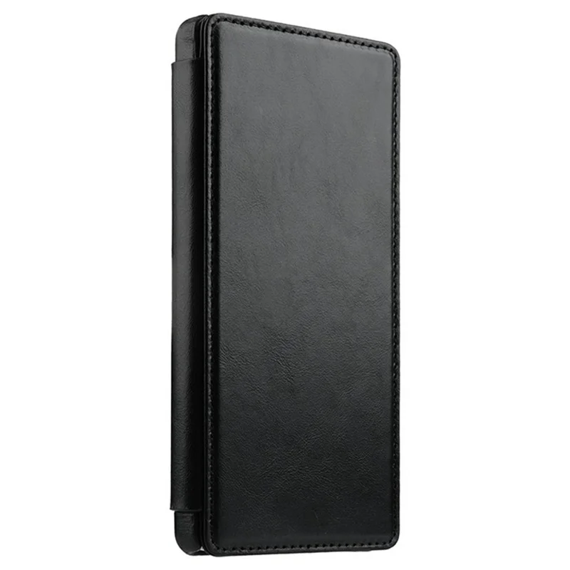 MELKCO Funda de cuero de vaca auténtico con ranuras para tarjetas para Samsung Galaxy S25 Ultra - Negro