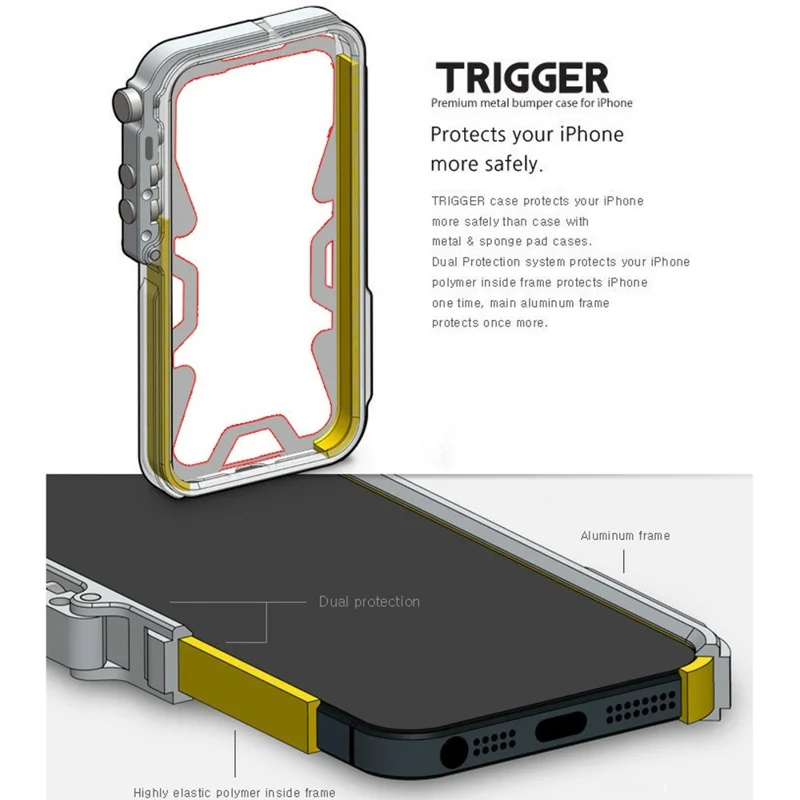 For Google Pixel 9 / 9 Pro Bumper Case Aluminium Alloy Metal Phone Shell Cover with Strap - Silver