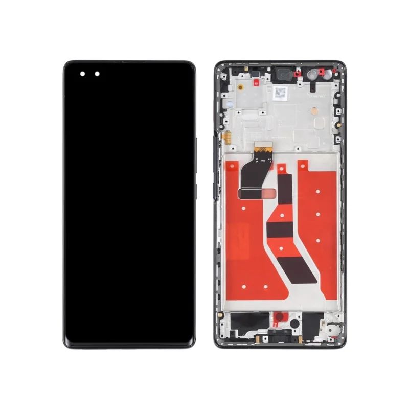 For Honor 50 Pro RNA-AN00 OEM-Qualitätsstufe S OLED-Bildschirm und Digitizer-Einheit + Rahmen (Ohne Logo) - Schwarz