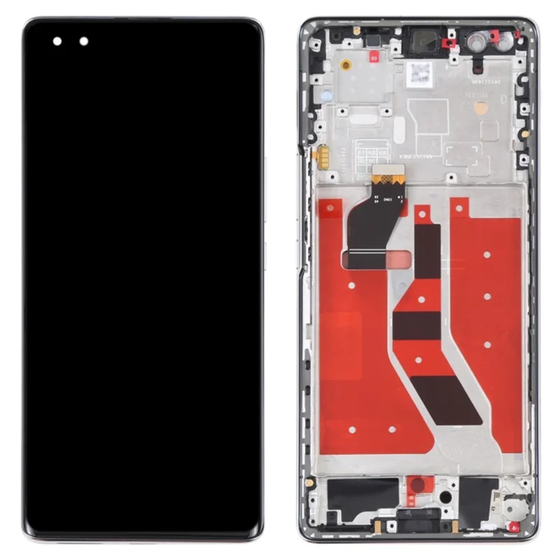 For Honor 50 Pro RNA-AN00 OEM Grade S OLED Screen and Digitizer Assembly + Frame (Without Logo) - Silver