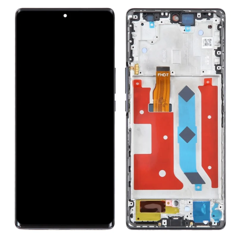 For Honor 60 SE GIA-AN00 Assemblaggio Schermo OLED di Grado OEM e Digitalizzatore + Cornice (Senza Logo) - Nero