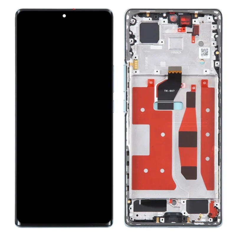For Honor 60 LSA-AN00 OEM-Qualitätsstufe S OLED-Bildschirm und Digitizer-Einheit + Rahmen (Ohne Logo) - Grün