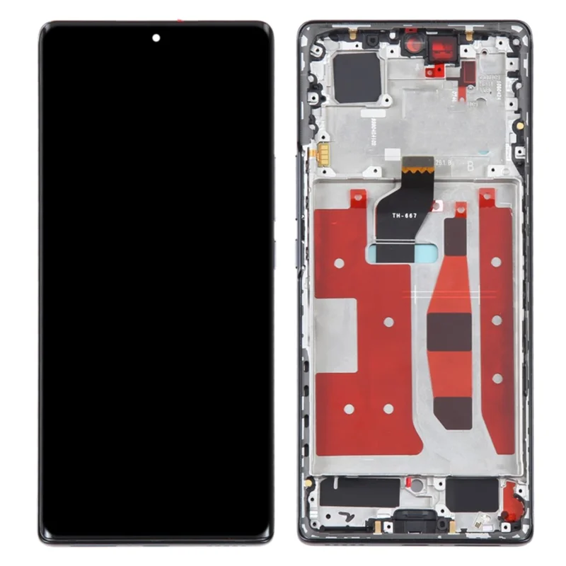 For Honor 60 LSA-AN00 OEM Grade S OLED Screen and Digitizer Assembly + Frame (Without Logo) - Black