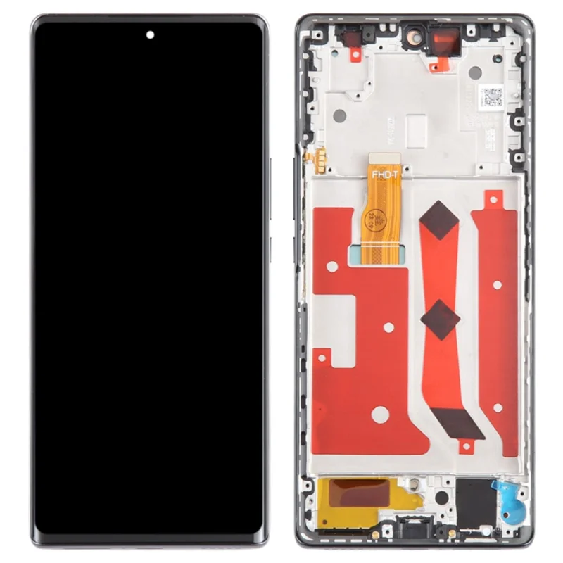 For Honor 80 SE GIA-AN8 Assemblage de l'écran OLED de qualité OEM et numériseur + Châssis (Sans logo) - Noir