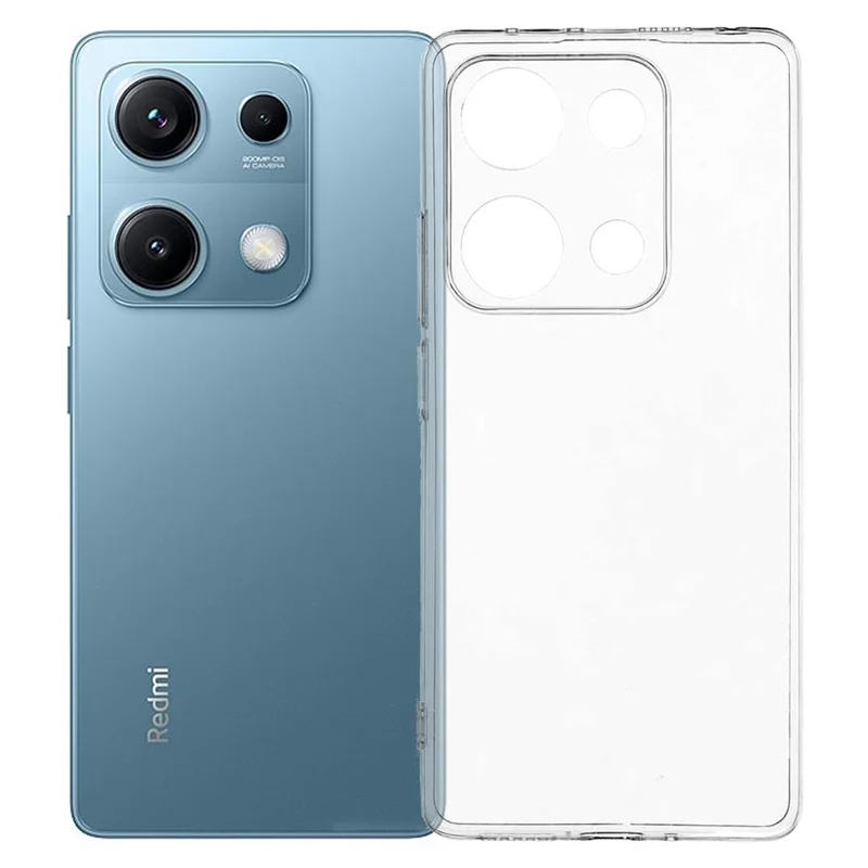 UNITHIN Para Xiaomi Redmi Note 14S 4G Capa Ultrafina 0,7mm Transparente TPU Anti-Queda Capa de Celular com Recortes Precisos