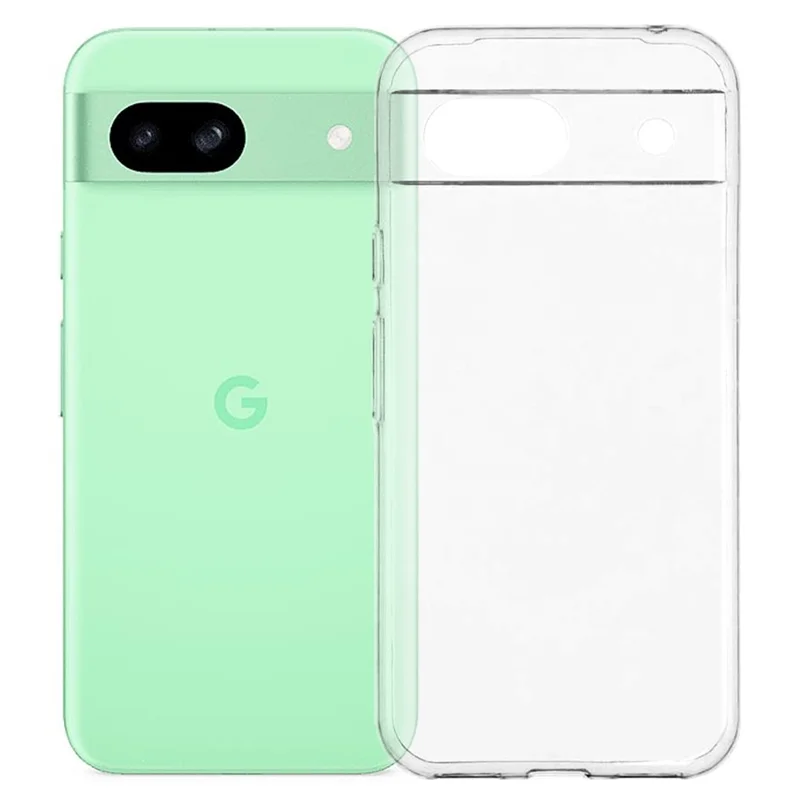 UNITHIN Per Google Pixel 8a Cover Ultra Sottile 0,7mm Trasparente TPU Antiurto Custodia per Telefono con Ritagli Precisi
