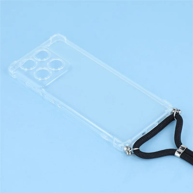 Étui Motorola Edge 60 5G Renforcé d'Angles en TPU Transparent avec Lanière