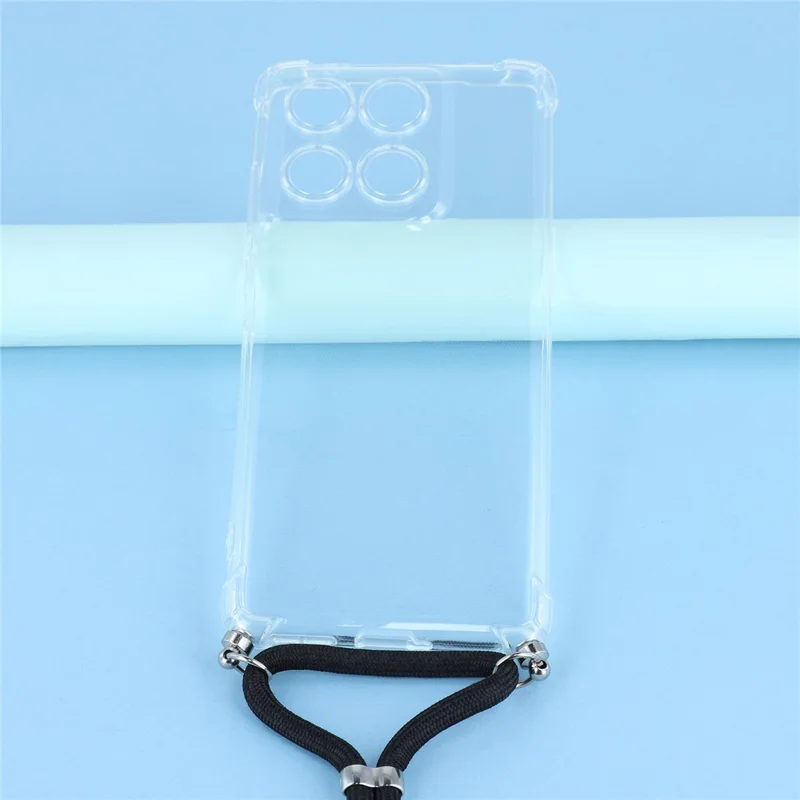 Étui Motorola Edge 60 5G Renforcé d'Angles en TPU Transparent avec Lanière