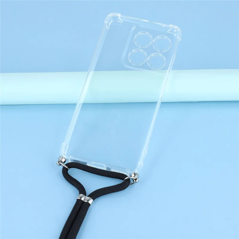 Étui Motorola Edge 60 5G Renforcé d'Angles en TPU Transparent avec Lanière