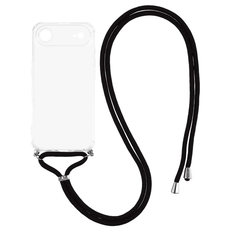 Für iPhone 17 Lufthülle Verstärkte Ecke TPU Klare Telefonabdeckung mit Schlaufe