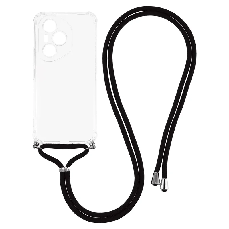 Étui For Honor 400 Pro 5G (Global) avec Coins Renforcés en TPU Transparent, Housse de Téléphone avec Lanière