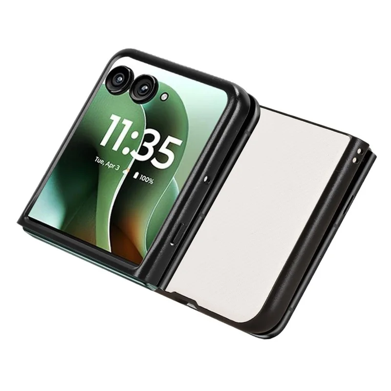 For Motorola Razr 60 Ultra 5G Case Carbon Fiber Texture Shockproof PU + PC Phone Cover - White
