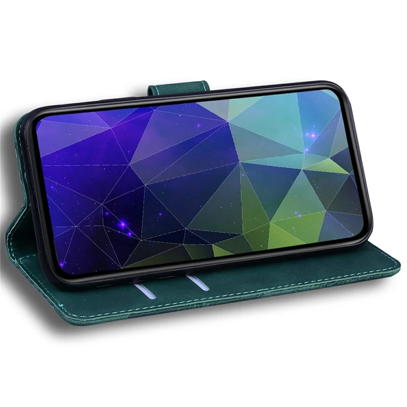 Voor iPhone 17 Pro Max hoesje effen lederen portemonnee telefoonhoes - Groen